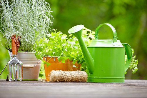 Finished Limehouse garden makeover showing refreshed surfaces, planting, and layout